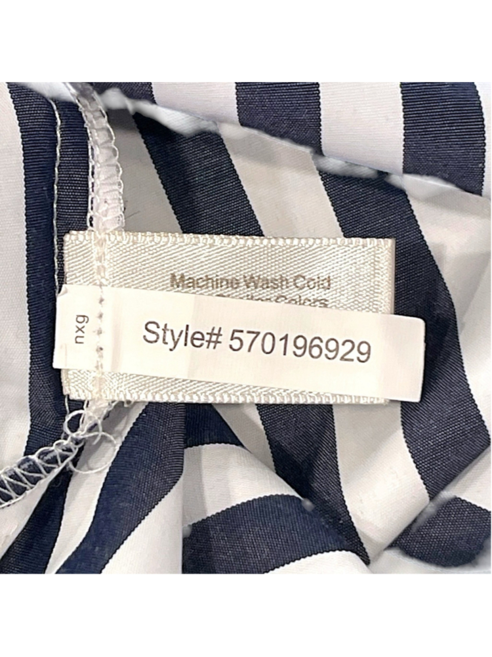 Boston Proper Womens XL Off The Shoulder Mini Dress Stripe Nautical Coastal NEW - Picture 9 of 14